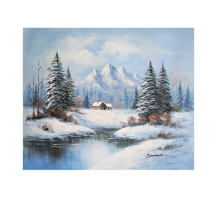 Zima, pejzaż (50x60cm)