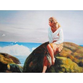 Kobieta na plaży (50x60cm)