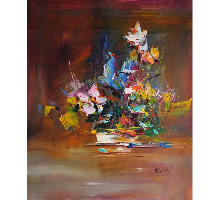 Abstrakcja, kwiaty (50x60cm)