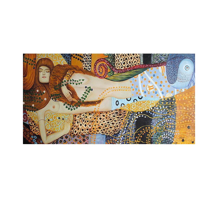 Klimt, Węże wodne (50x100cm)