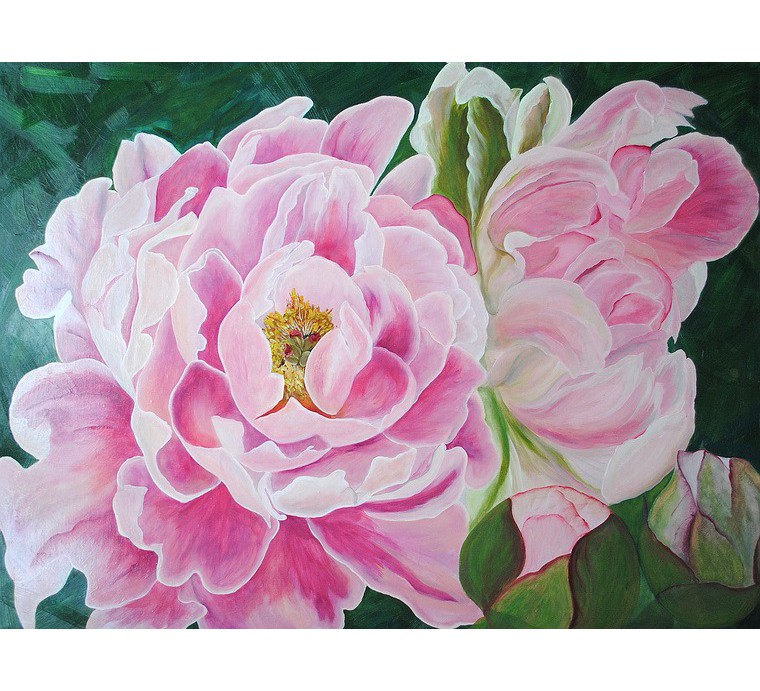 Peonie, kwiaty (60x80cm)