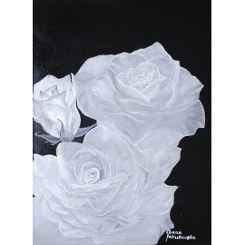 Białe róże (33x46cm)