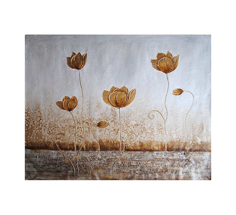Abstrakcja, kwiaty (90x120cm)