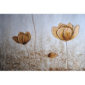 Abstrakcja, kwiaty (90x120cm)
