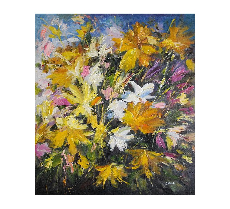 Kwiaty, łąka, abstrakcja (50x60cm)